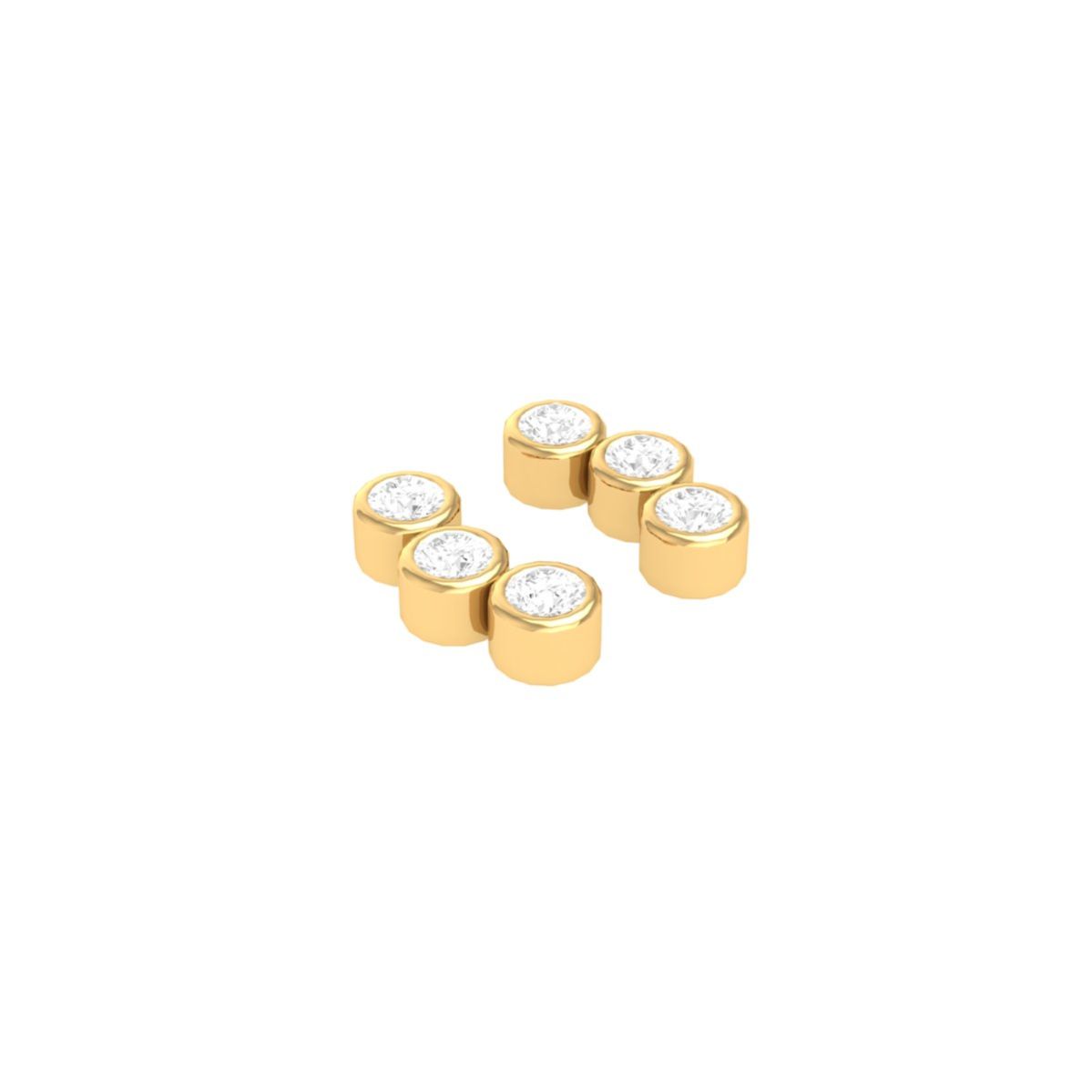 Triple Moissanite Beze...