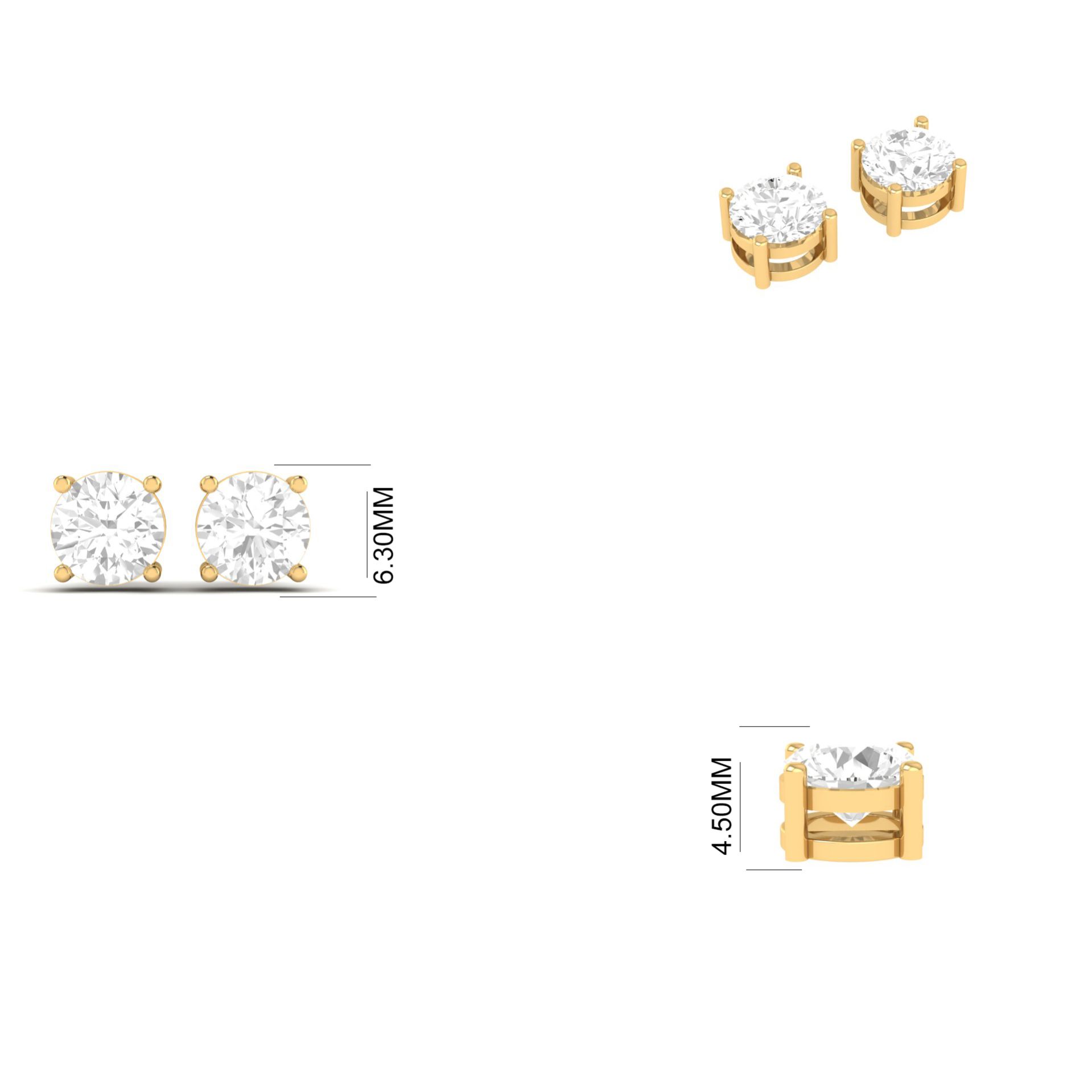 Blue Sapphire Stud Ear...