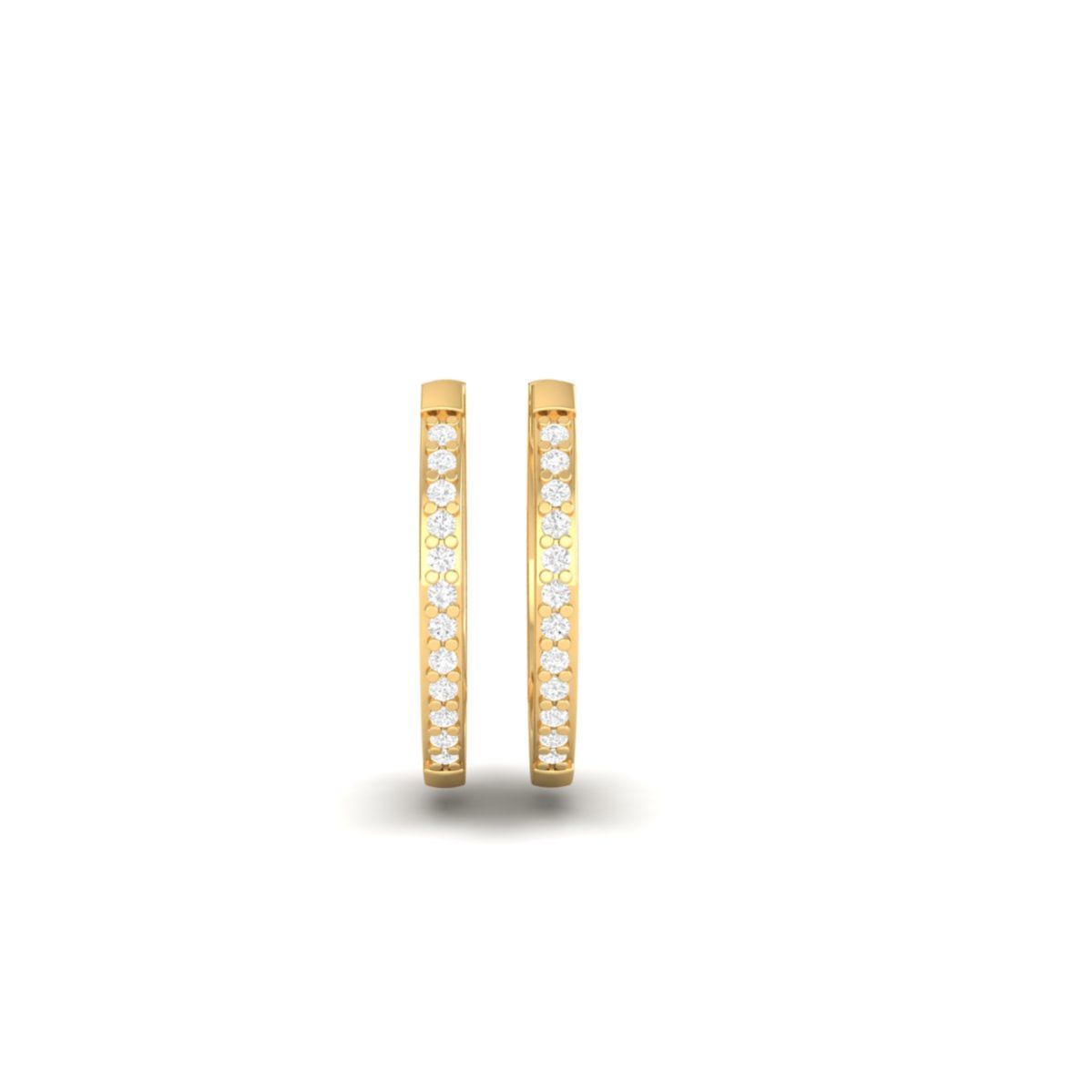 Moissanite Gold Hoop E...