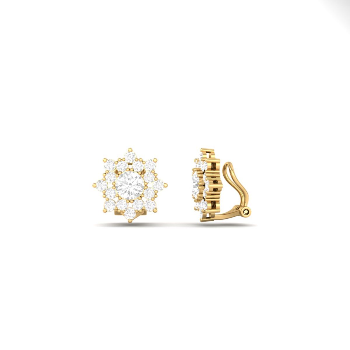 Floral Clip On Earring...
