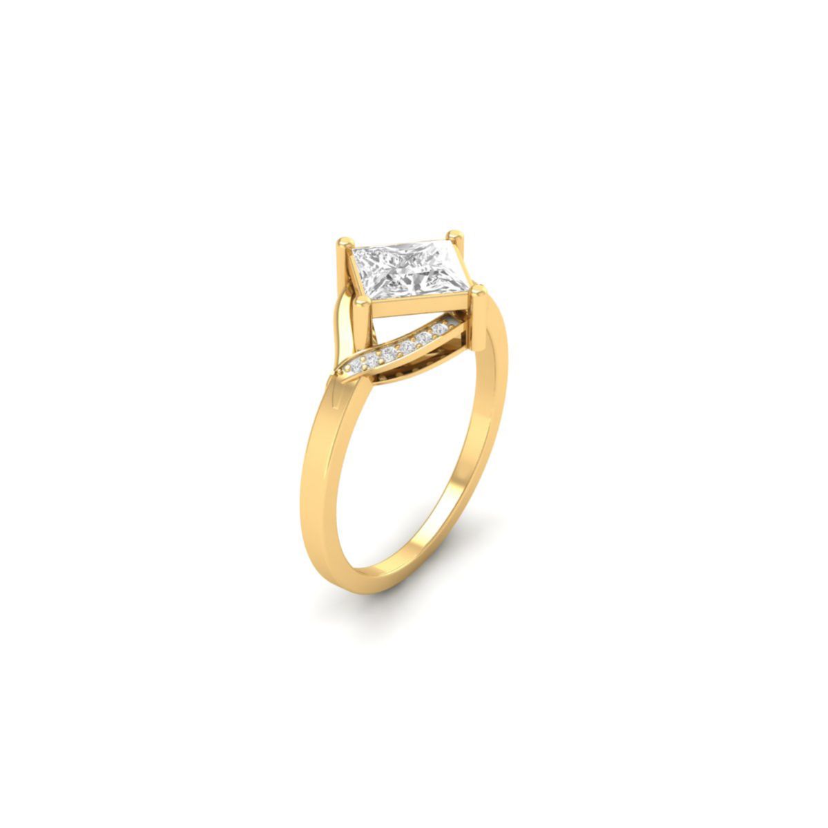 Princess Cut Moissanit...