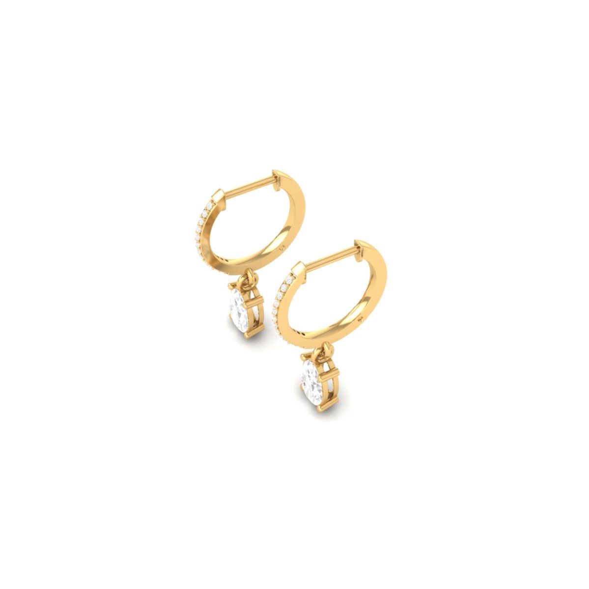 Oval Moissanite Drop E...