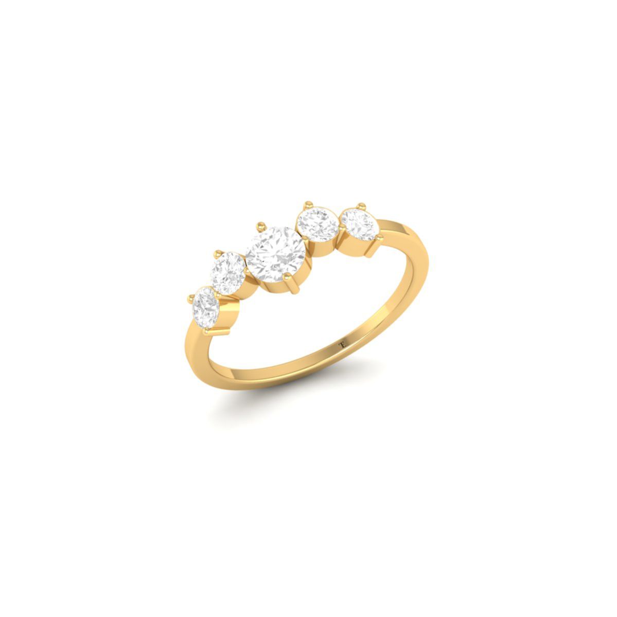 5 Stone Moissanite Wed...