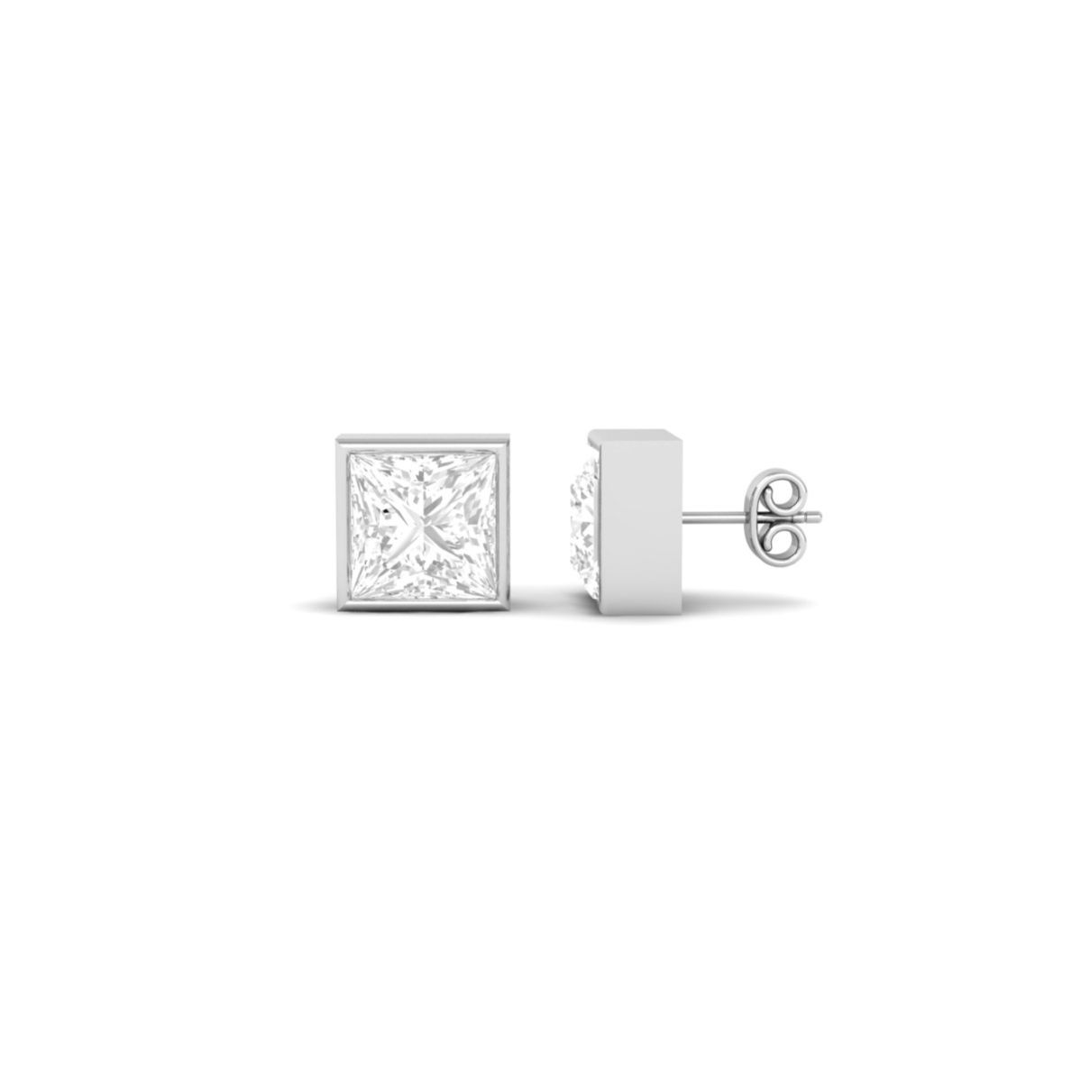 Princess Cut Moissanit...
