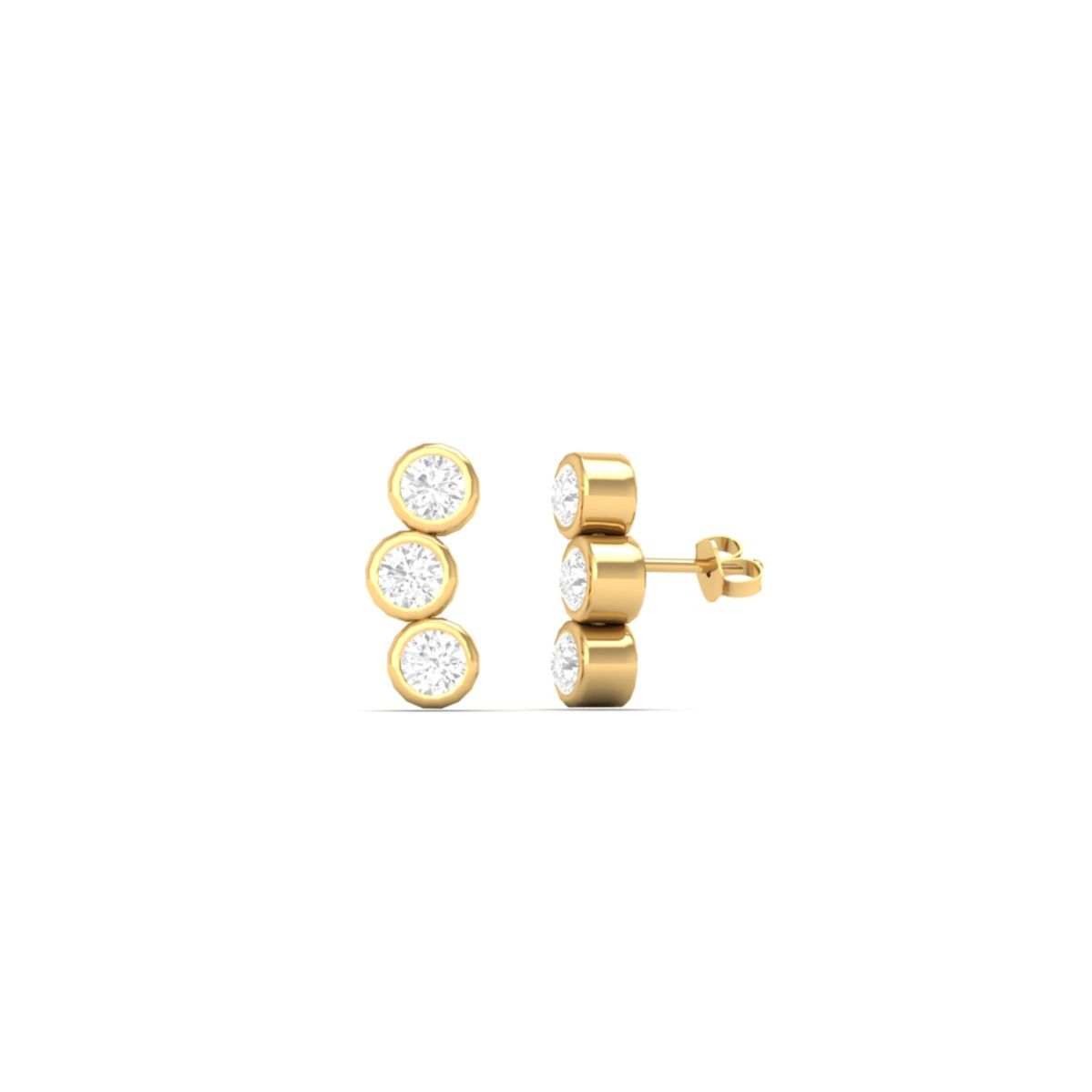 Triple Moissanite Beze...