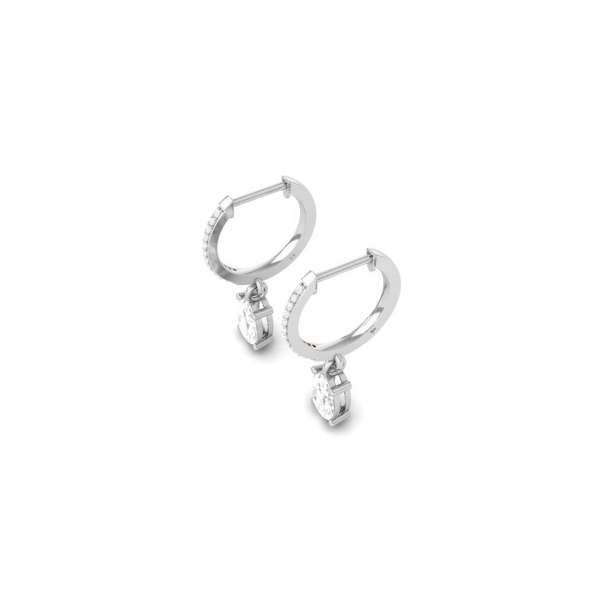 Oval Moissanite Drop E...