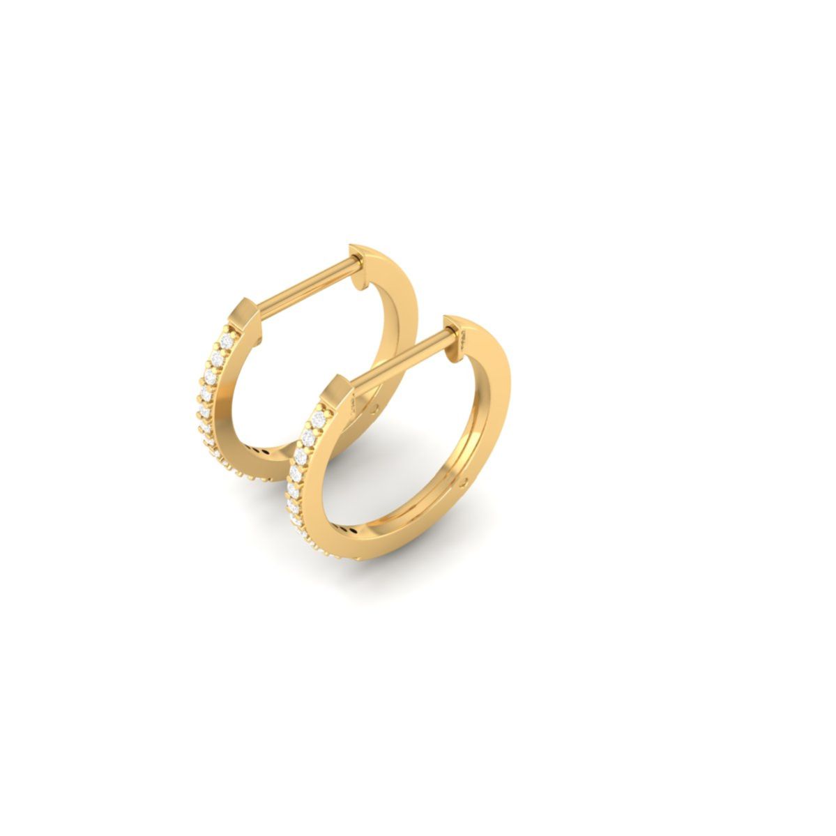 Moissanite Gold Hoop E...