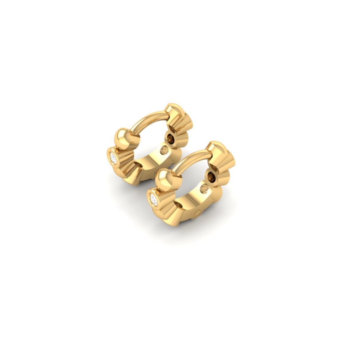 Bezel Set Diamond Hugg...