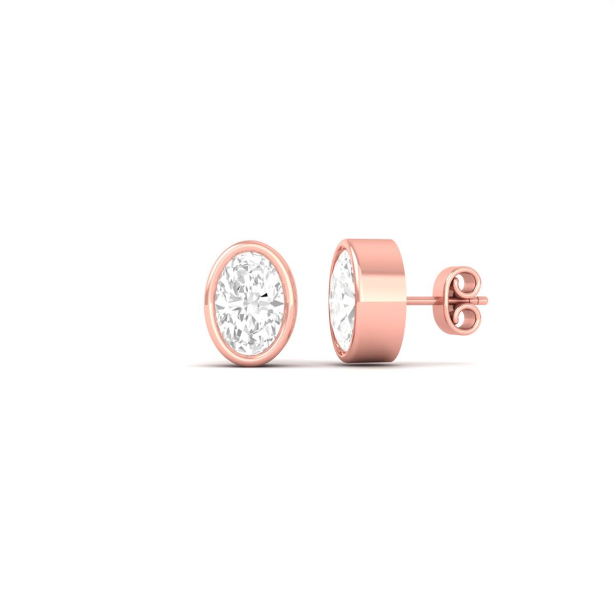 Oval Cut Bezel Moissan...