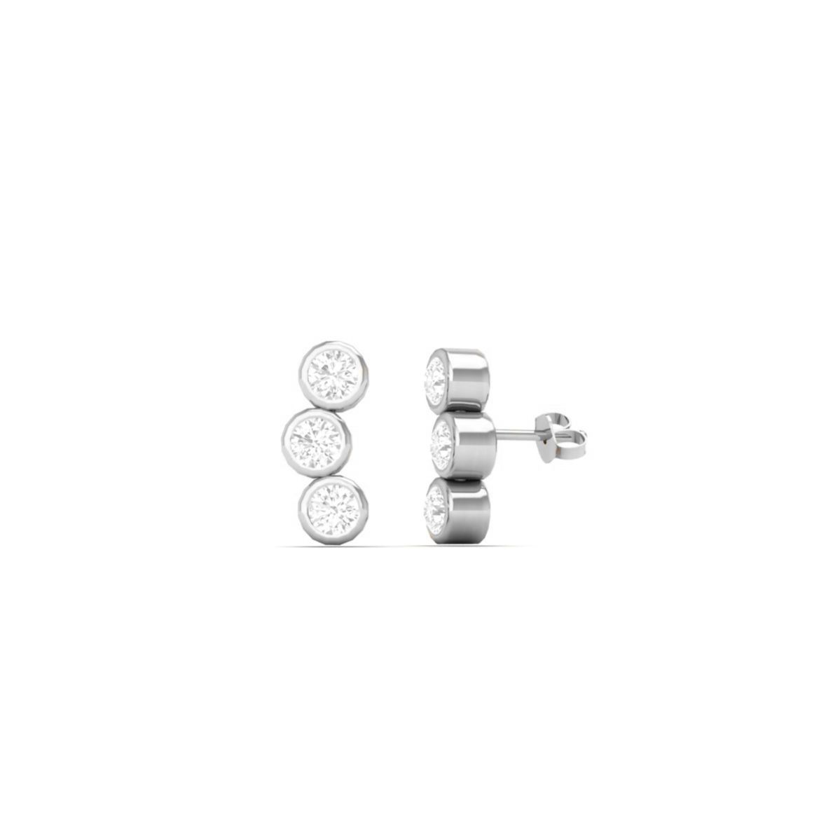 Triple Moissanite Beze...
