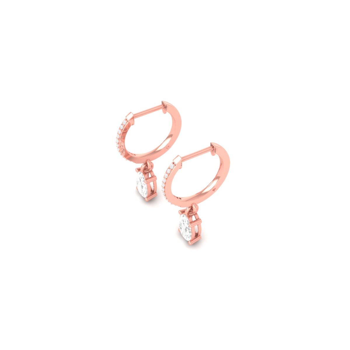 Oval Moissanite Drop E...