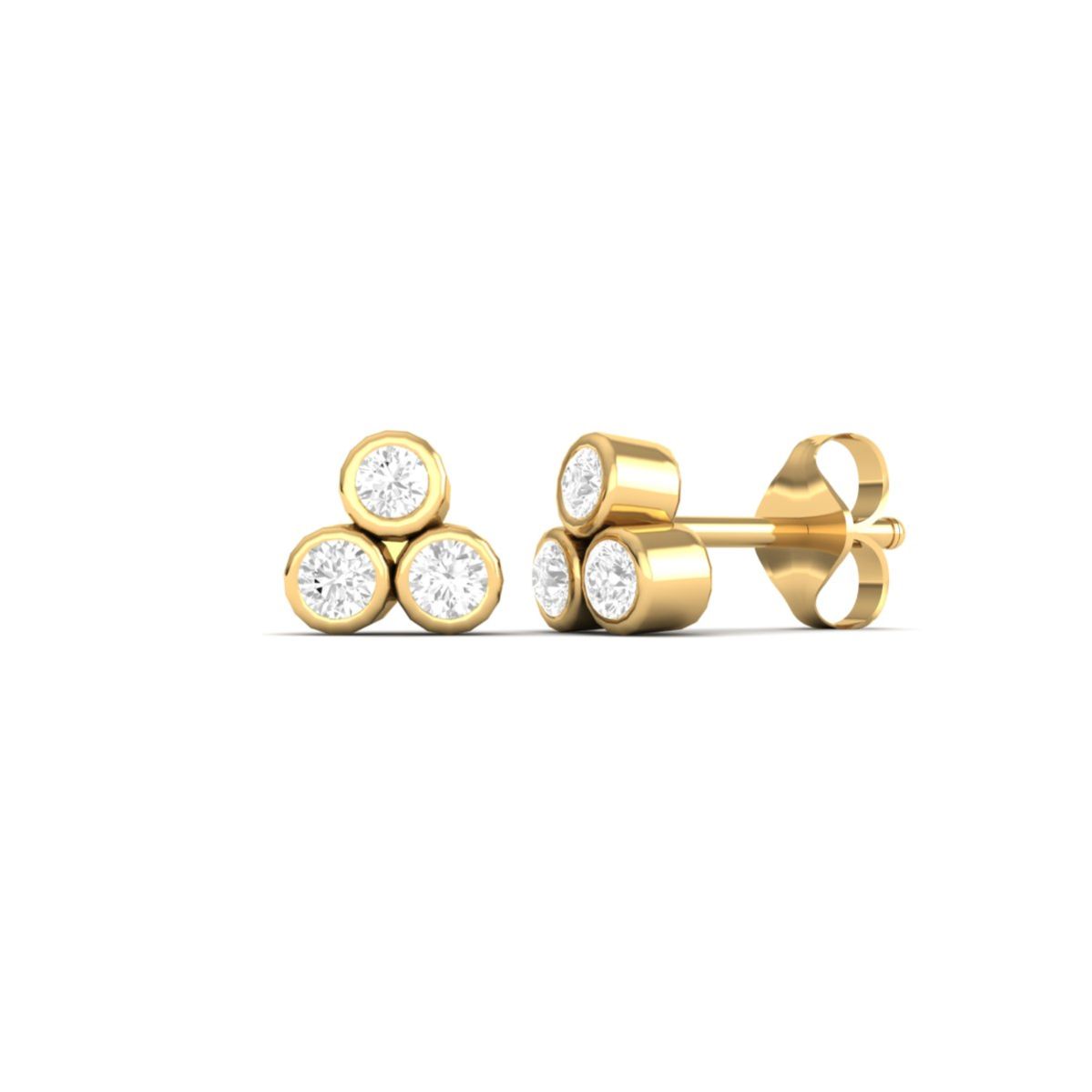 Triple Moissanite Clus...