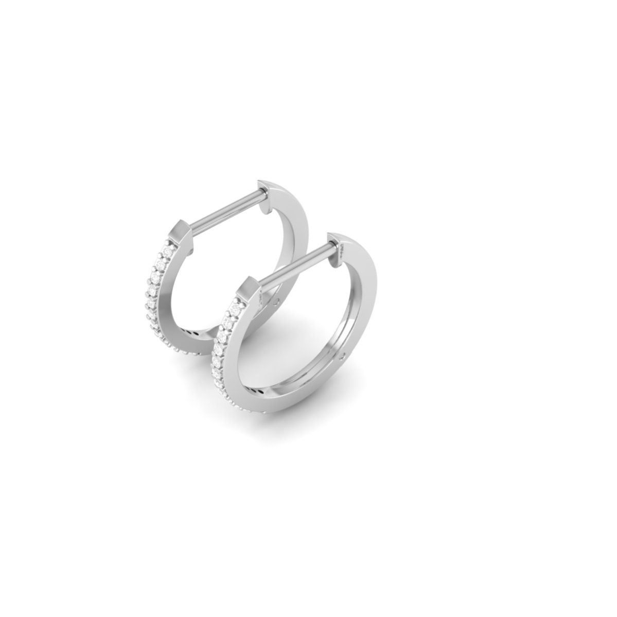 Moissanite Gold Hoop E...