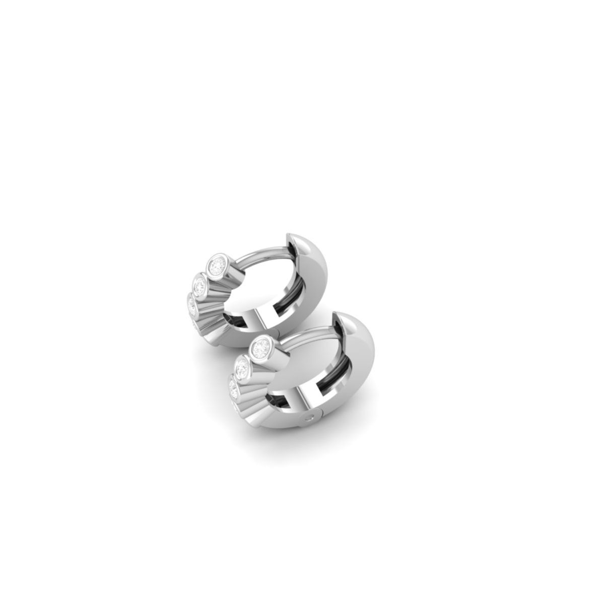 Bezel Set Diamond Hugg...