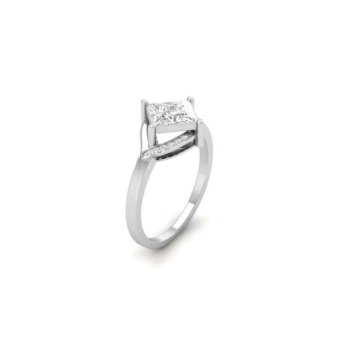 Princess Cut Moissanit...