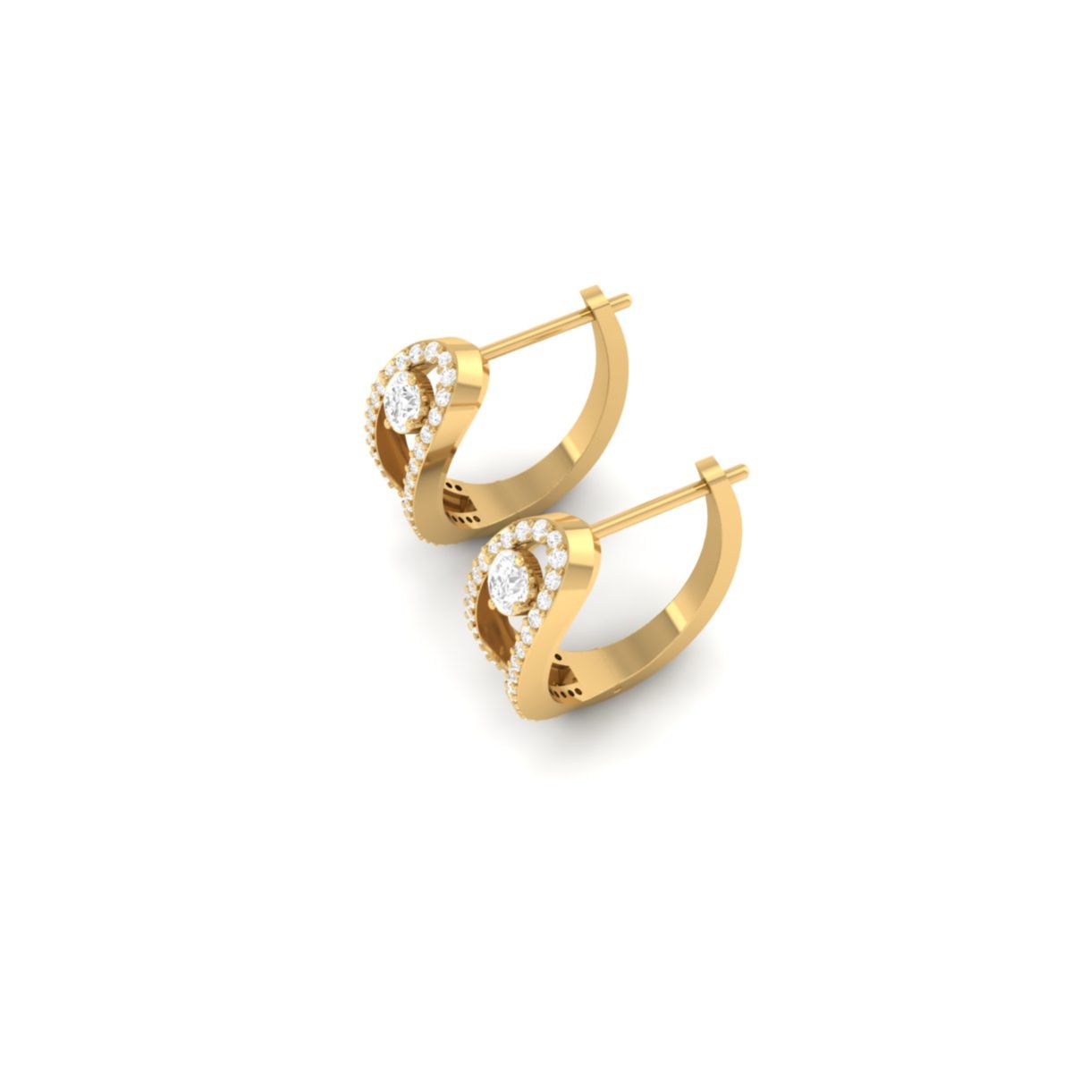 Moissanite Open Hoop E...
