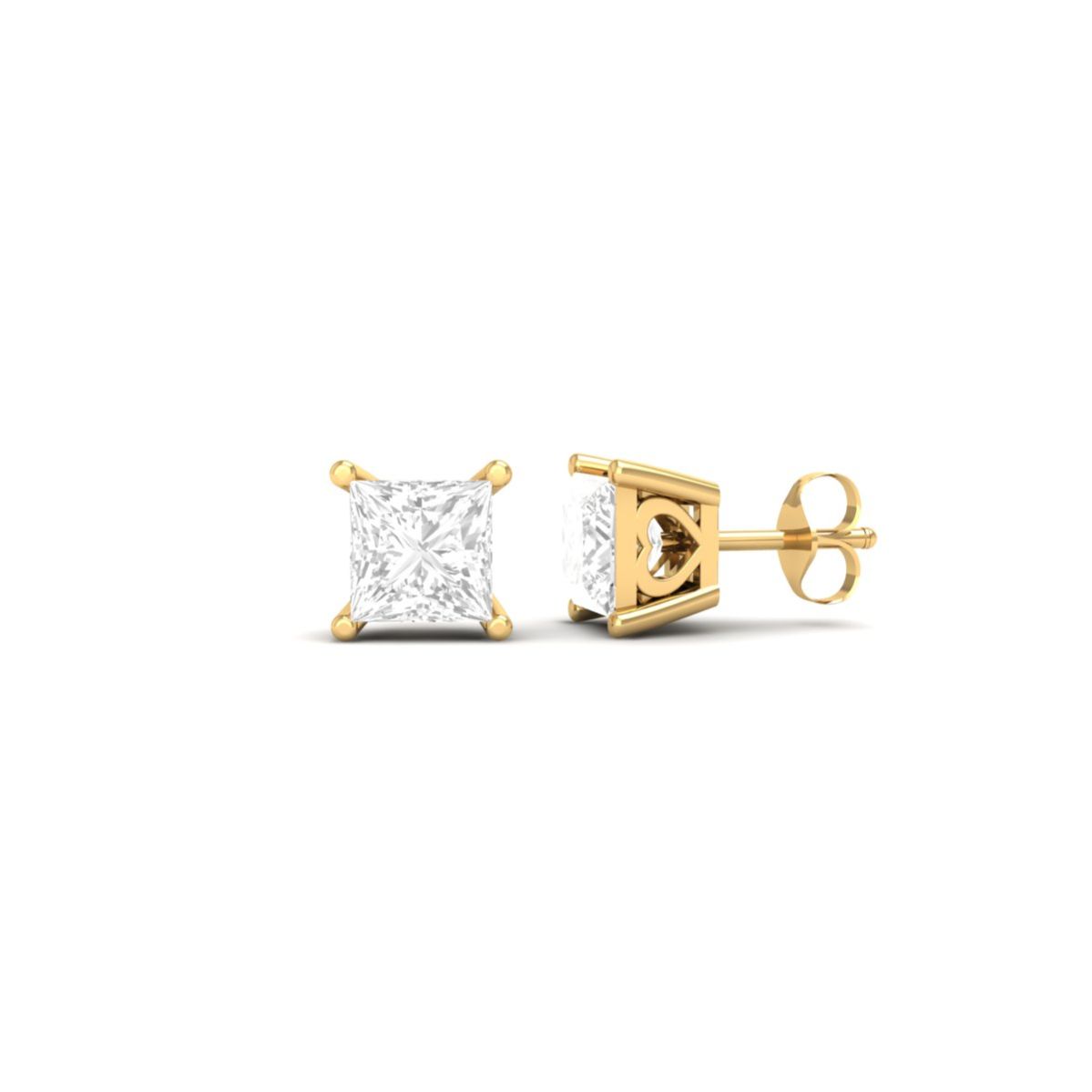 Princess Cut Moissanit...