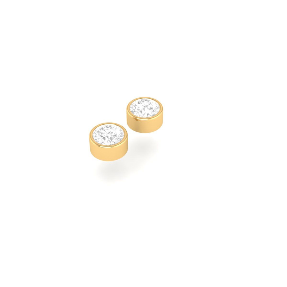 Round Moissanite Bezel...