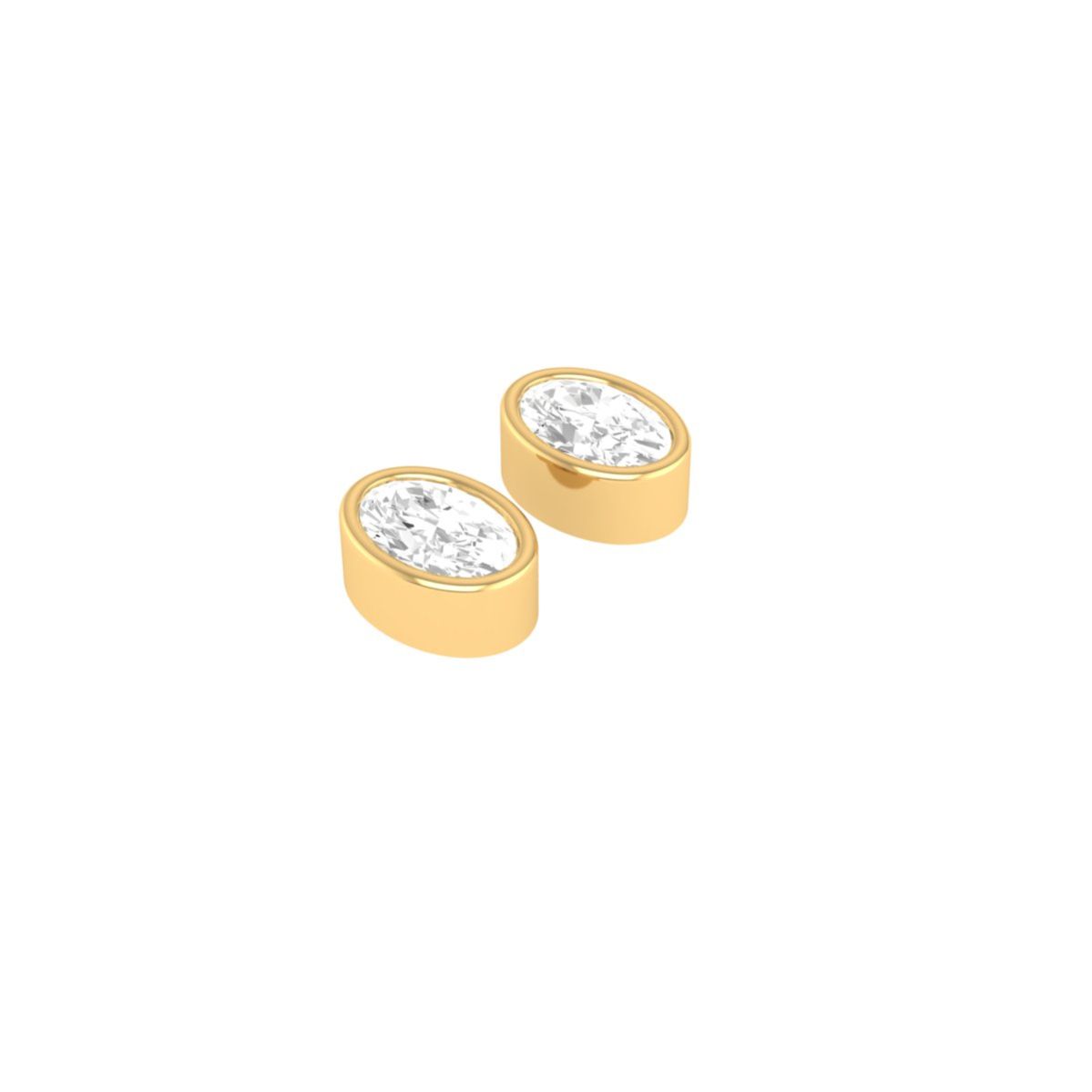 Oval Cut Bezel Moissan...