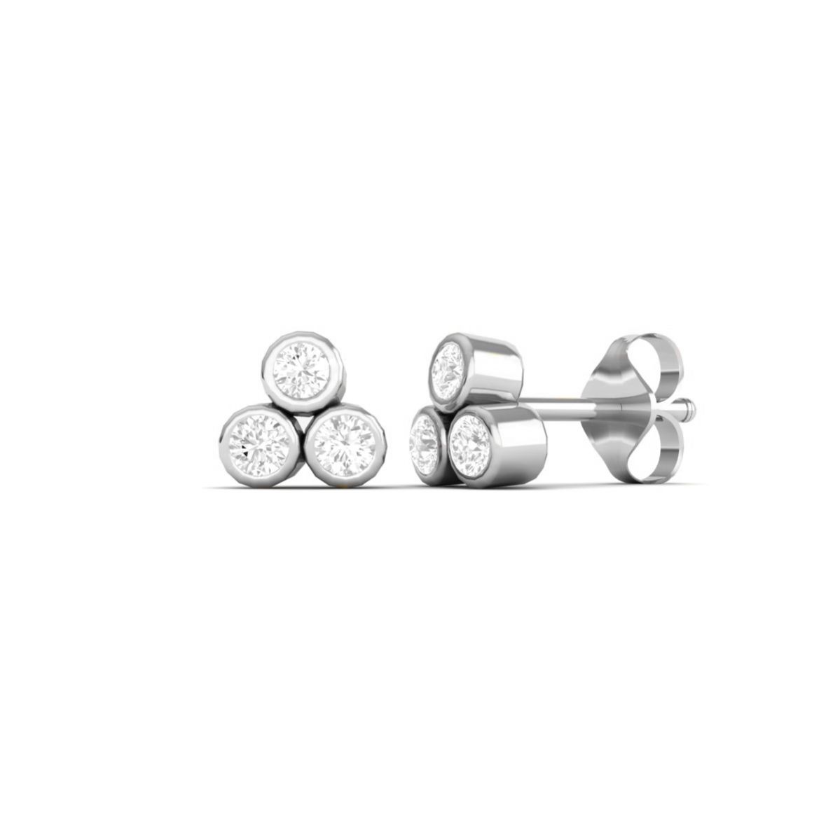 Triple Moissanite Clus...