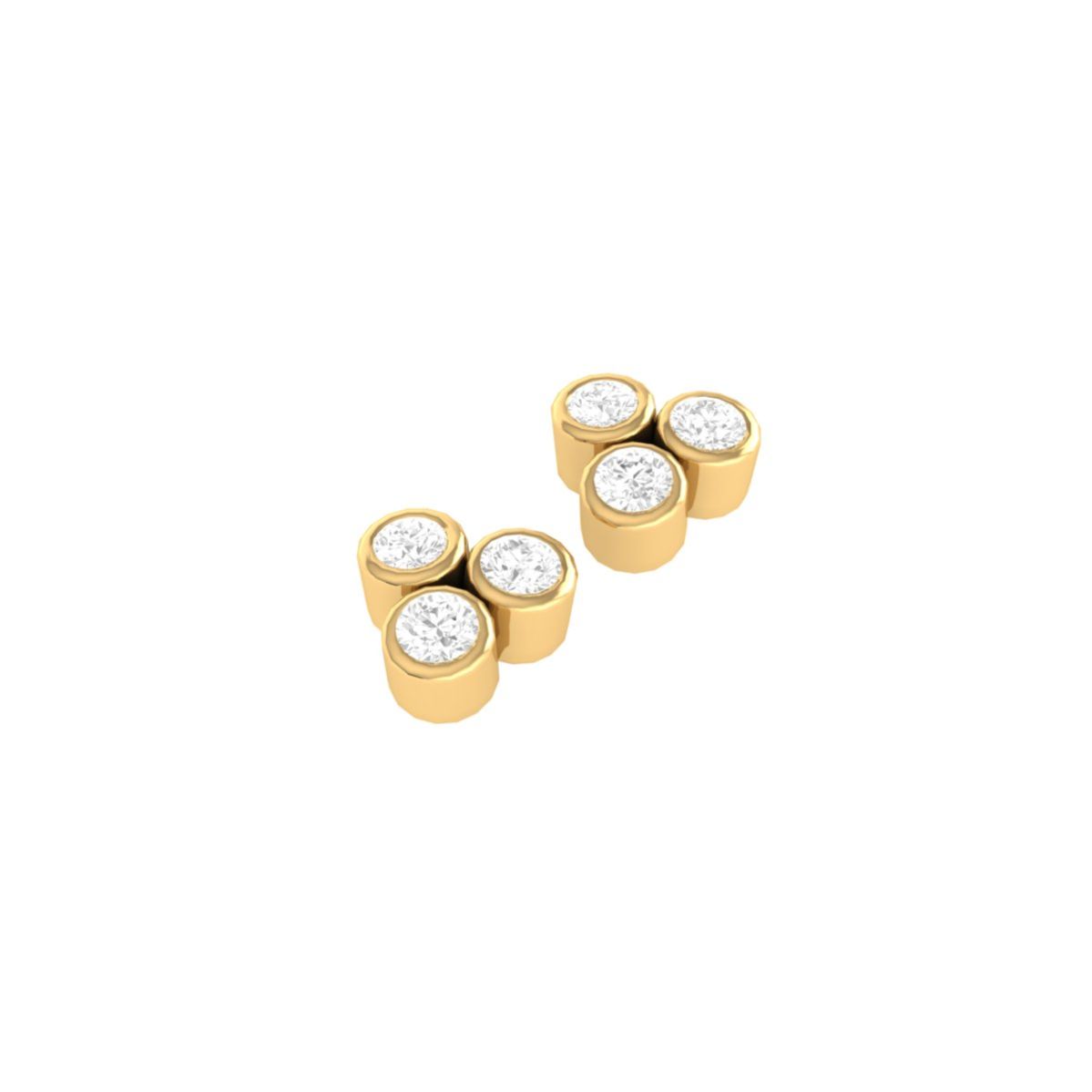 Triple Moissanite Clus...