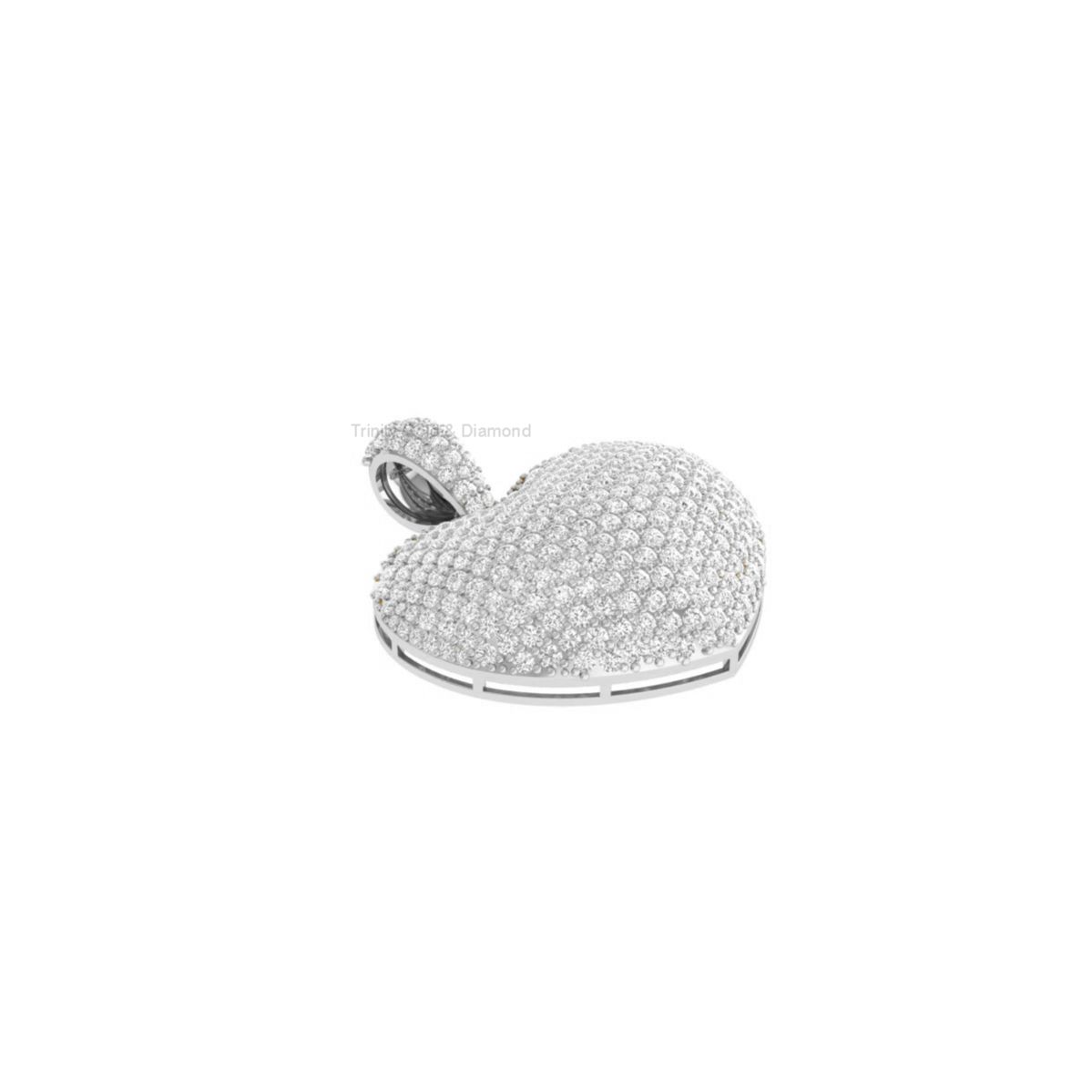 Full Pave Heart Moissa...