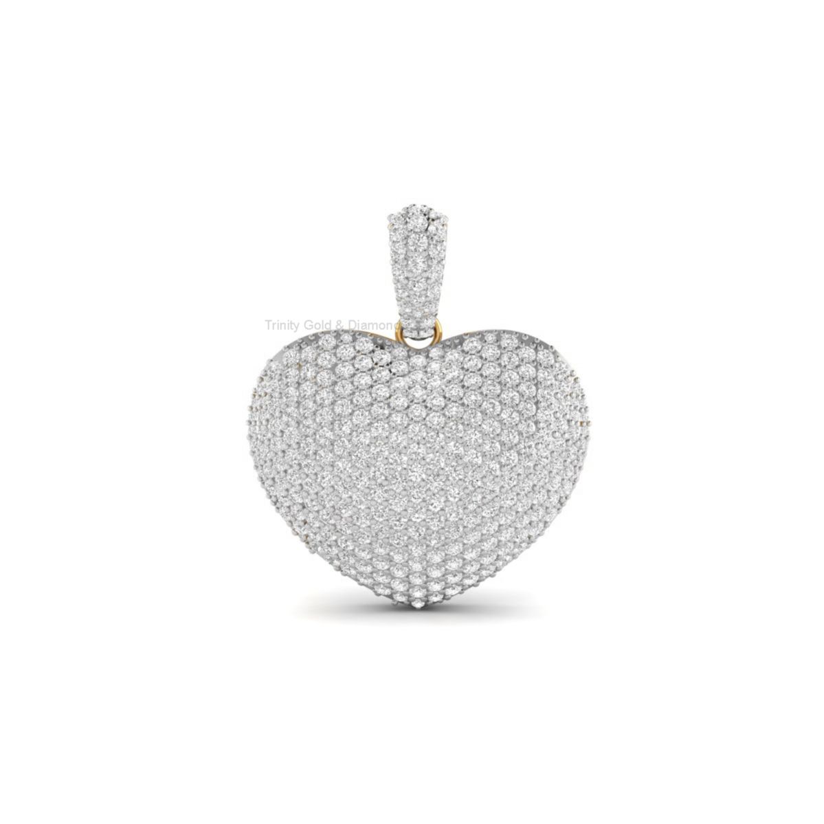 Full Pave Heart Moissa...