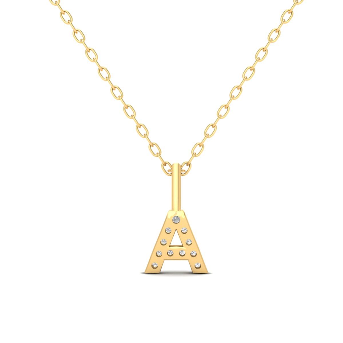 Initial A Diamond Pend...