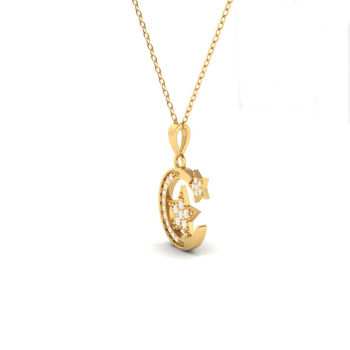 Moon and Star Pendant ...