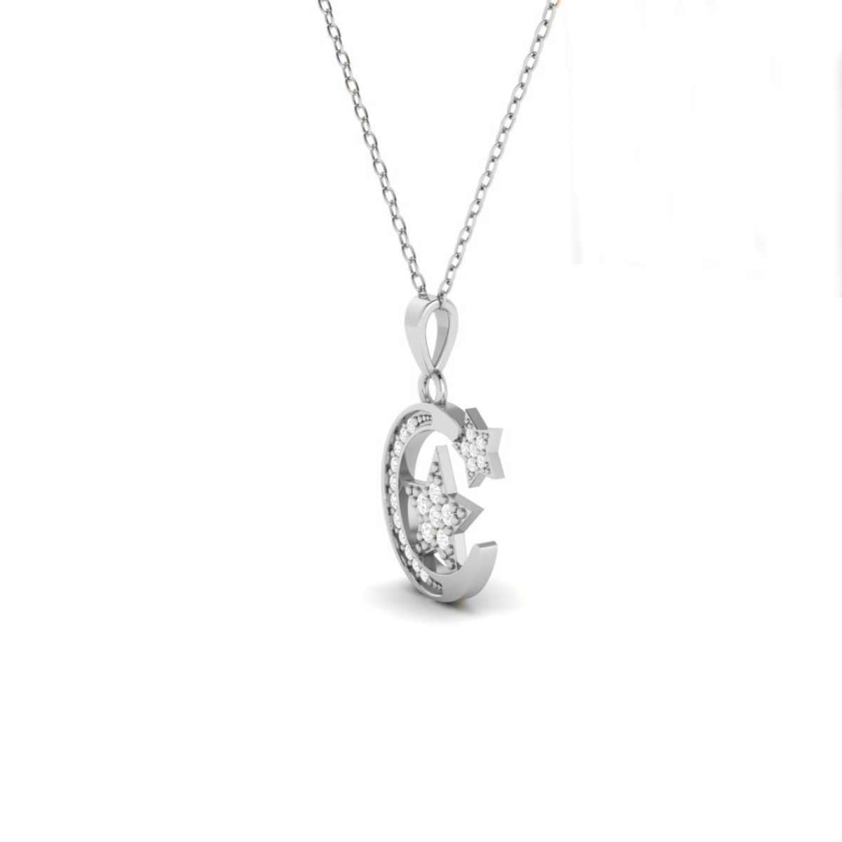 Moon and Star Pendant ...