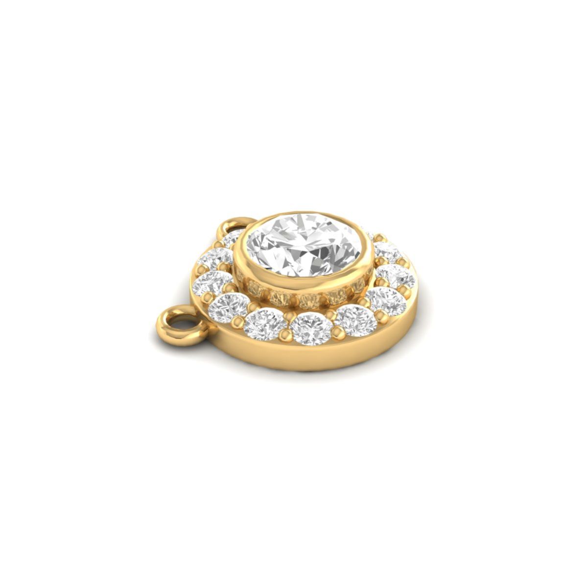 Round Halo Diamond Pen...