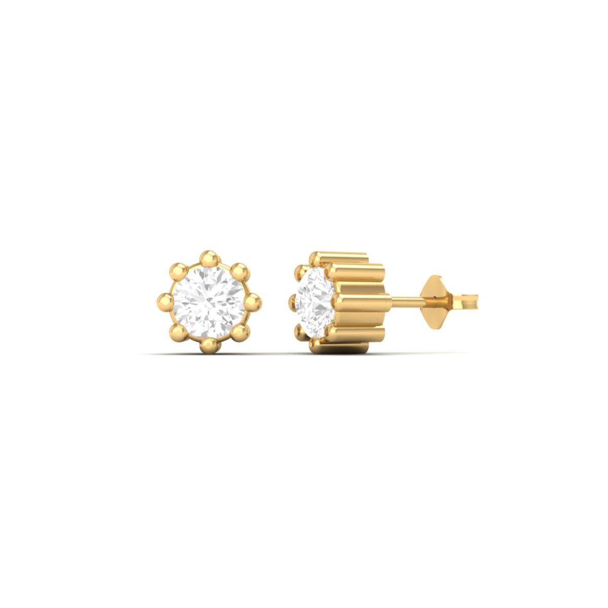 Floral Round Cut Moiss...