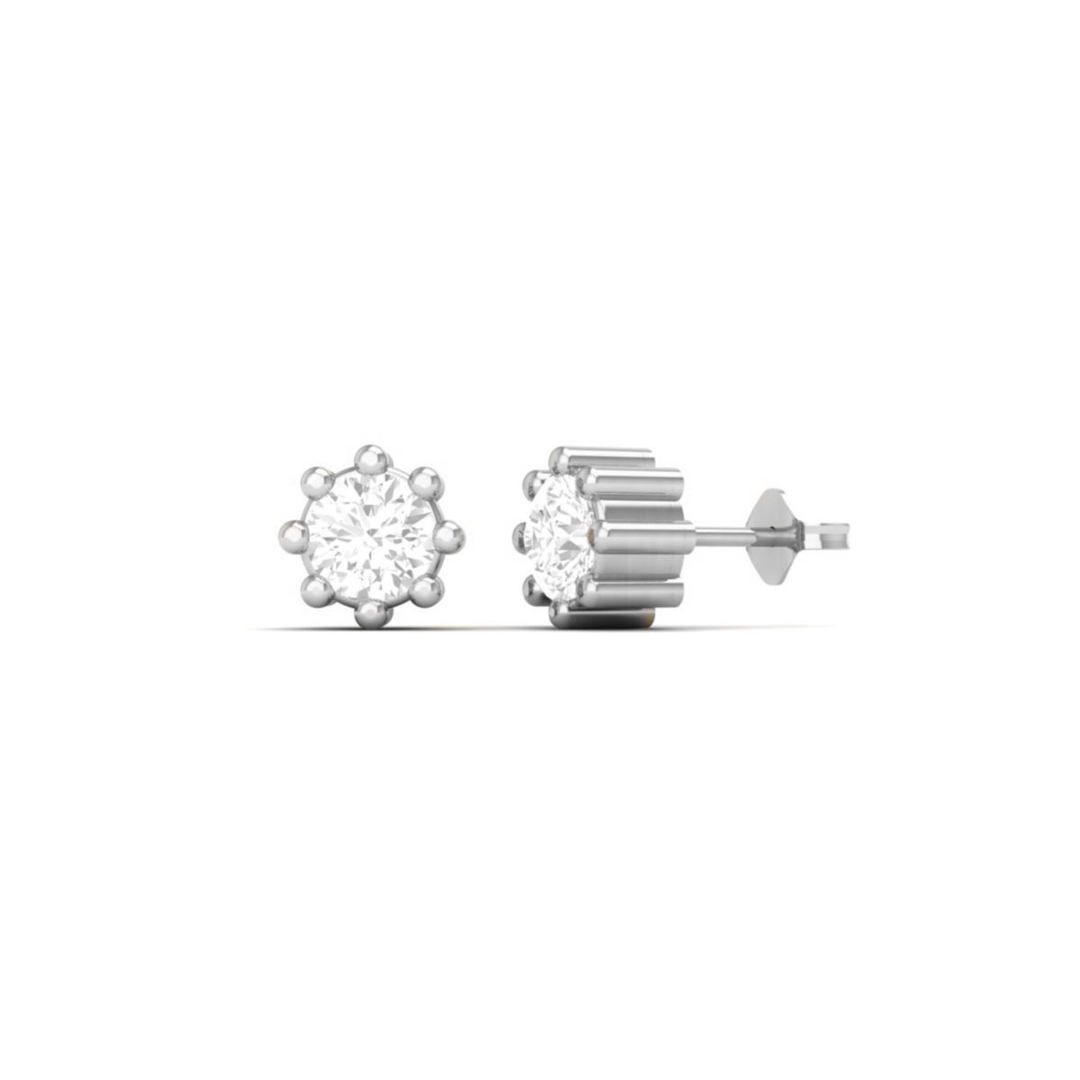 Floral Round Cut Moiss...