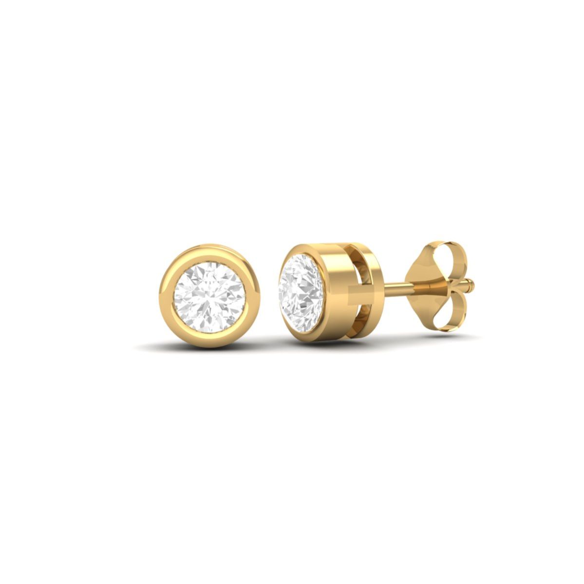 Bezel Set Round Cut Mo...