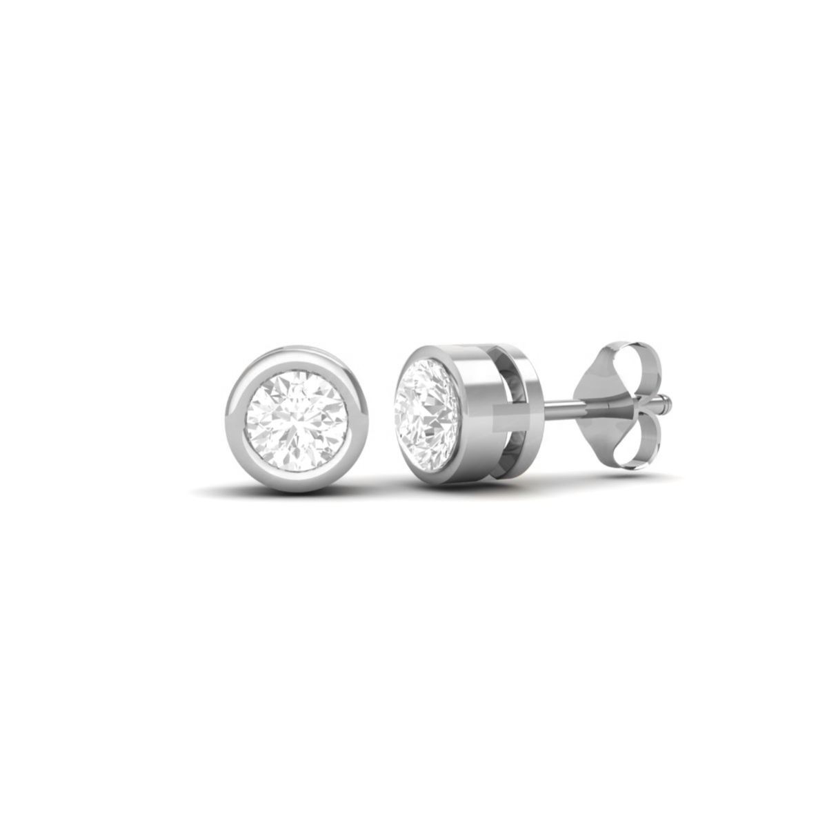 Bezel Set Round Cut Mo...