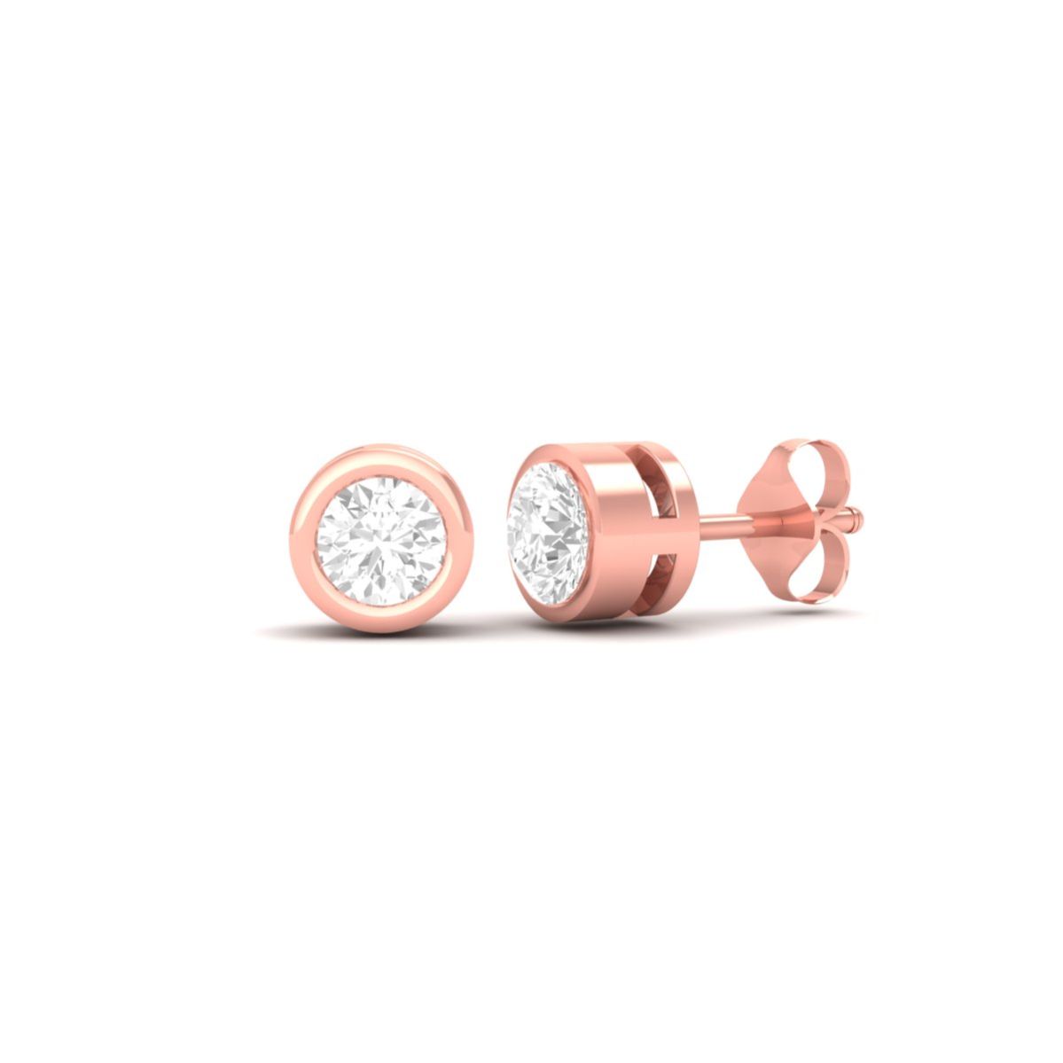 Bezel Set Round Cut Mo...