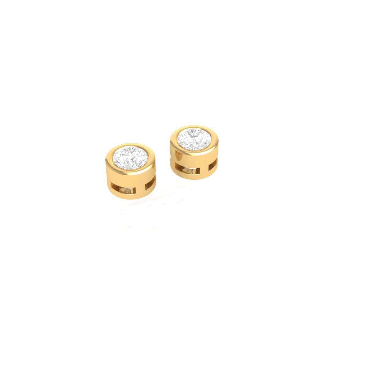 Bezel Set Round Cut Mo...