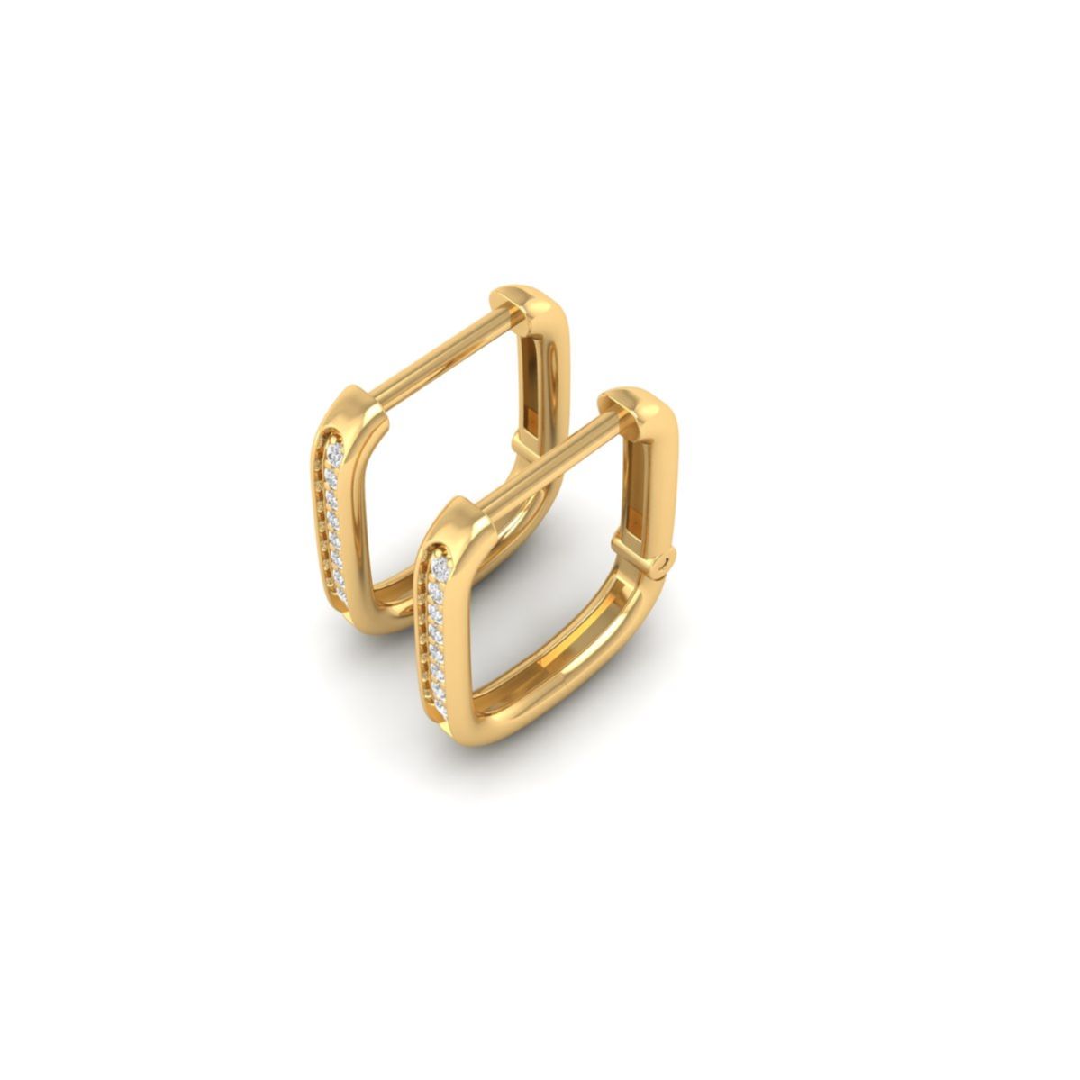 Moissanite Huggie Hoop...