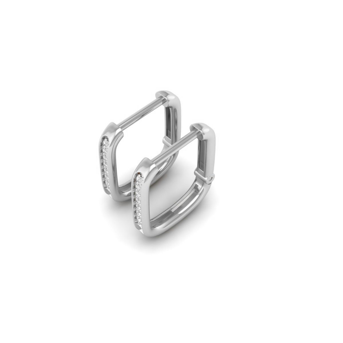 Moissanite Huggie Hoop...