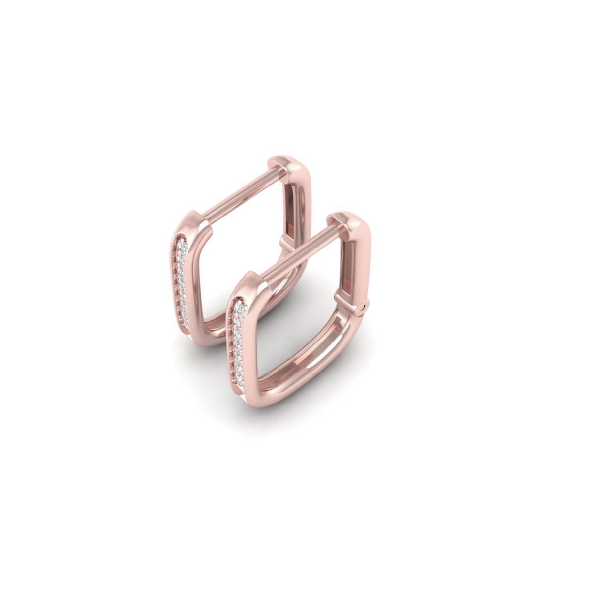 Moissanite Huggie Hoop...