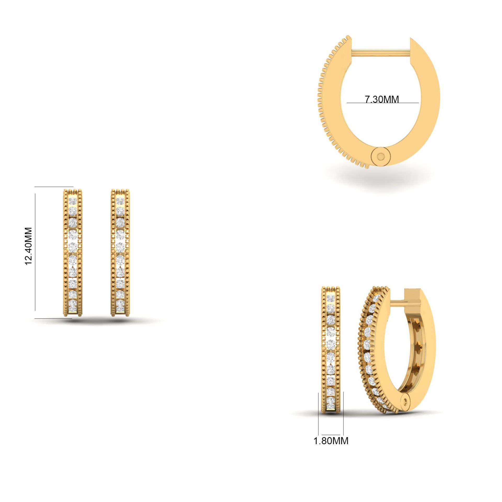 Milgrain Moissanite Ho...