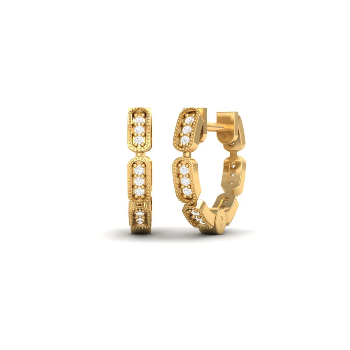 Moissanite Diamond Hoo...