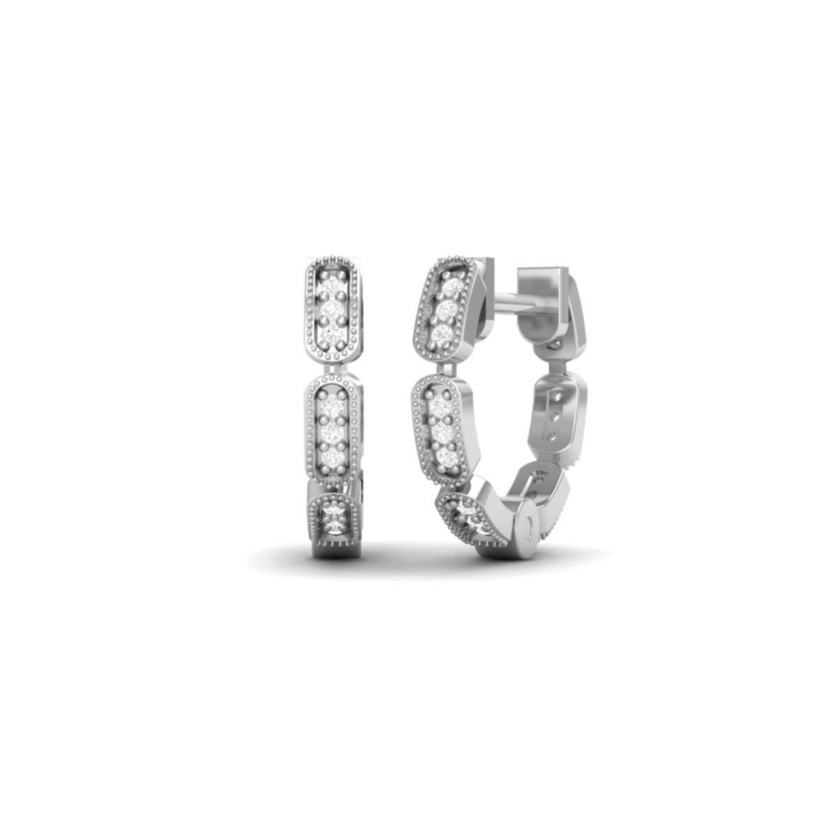 Moissanite Diamond Hoo...