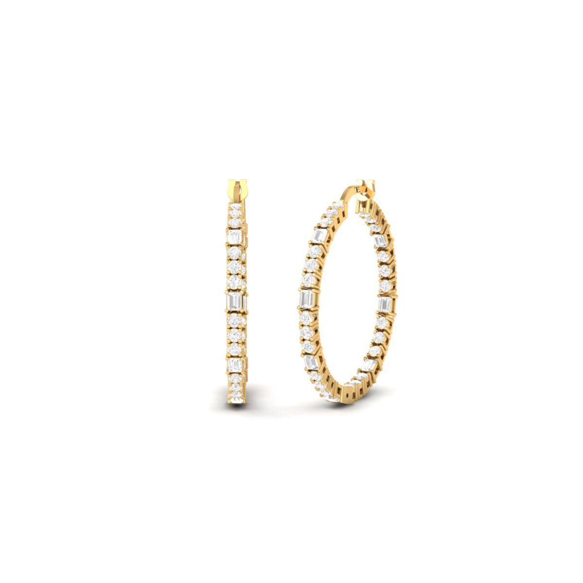 Moissanite Baguette & ...