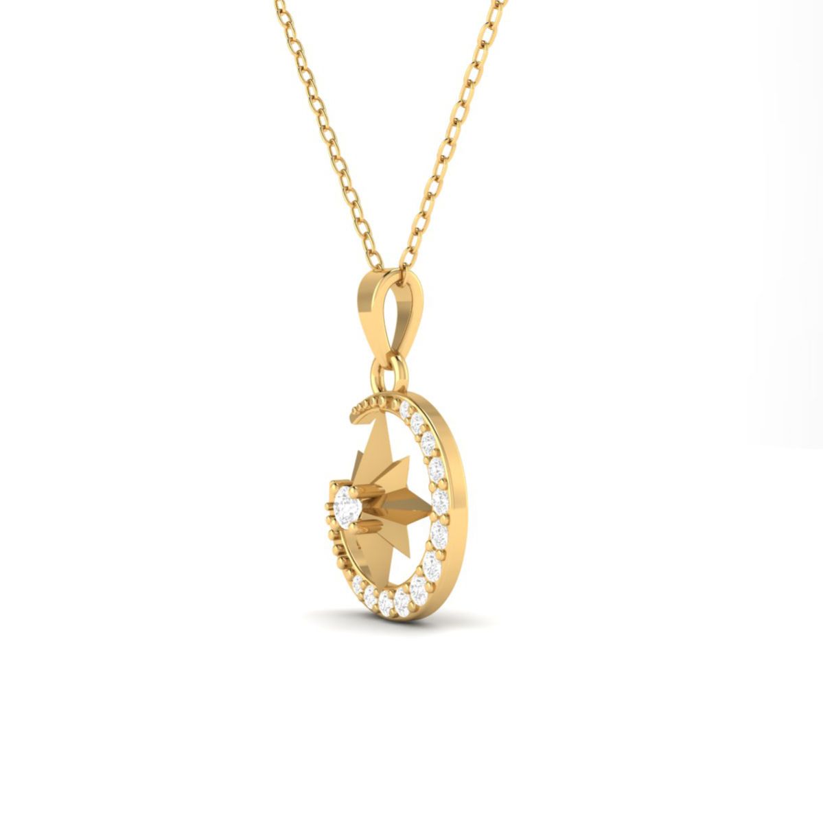 Moon and Star Pendant ...