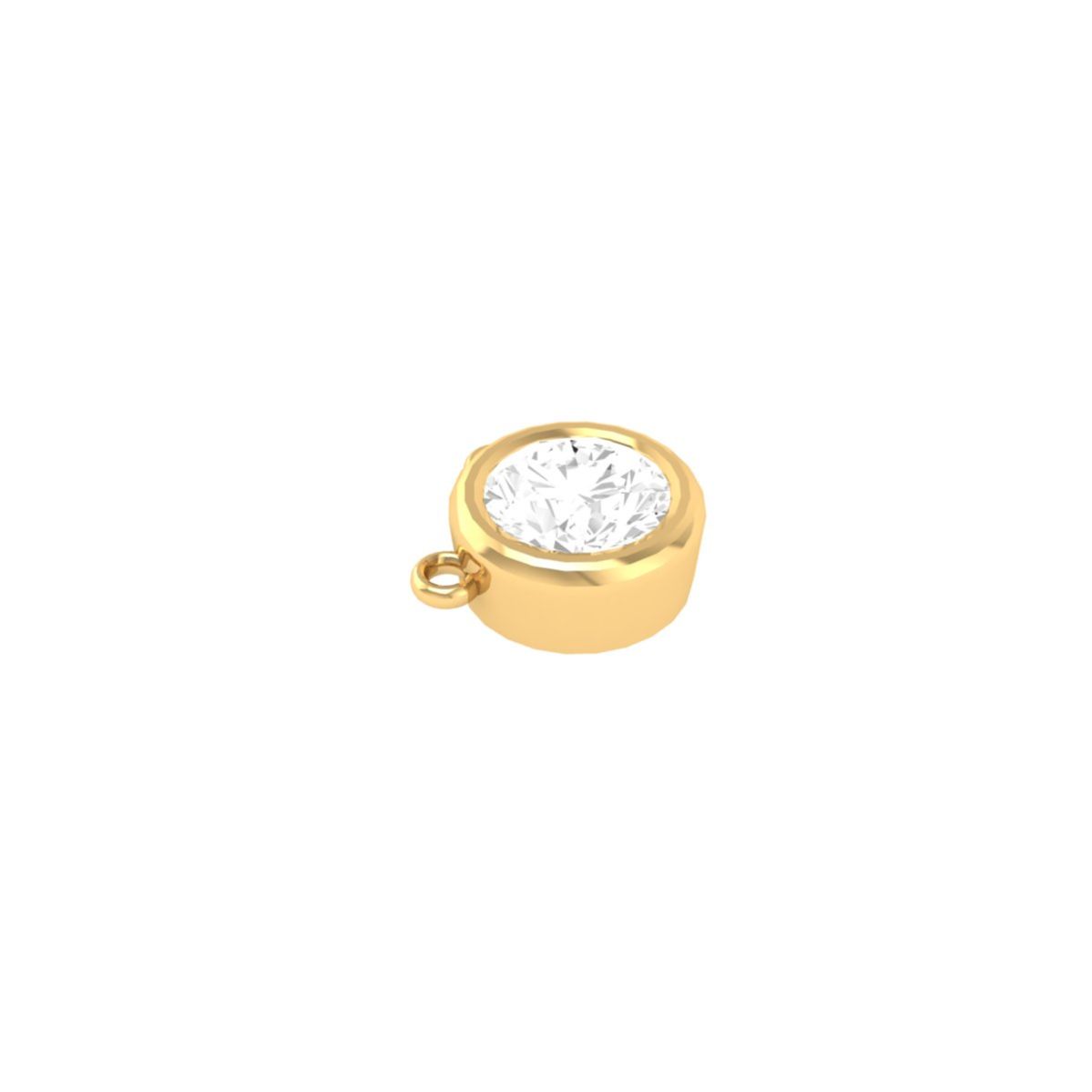 Bezel Set Round Moissa...