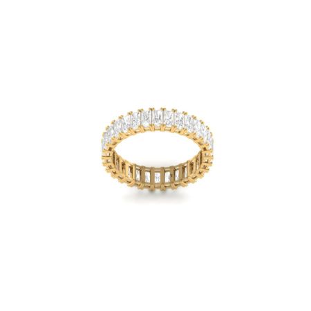 Radiant Cut Moissanite Anniversary Wedding Eternity Band Women's Ring
