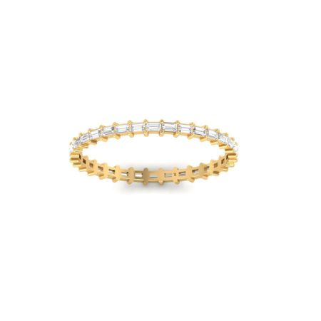 Baguette Cut Moissanite Full Eternity Band 925 Sterling Silver Anniversary Ring for Women