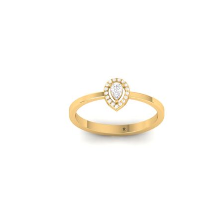 Pear Cut Halo Promise Engagement Moissanite Wedding Women's Ring