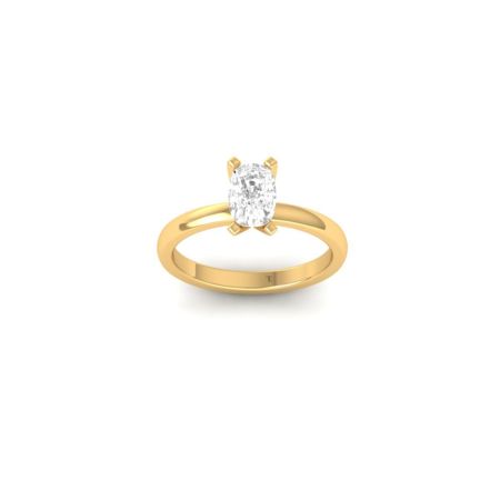 Solitaire Engagement Wedding Ladies Cushion Cut Moissanite 925 Sterling Silver Ring